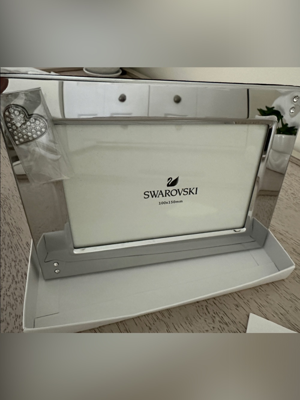 Swarovski Silver Polished Crystal Photo Frame